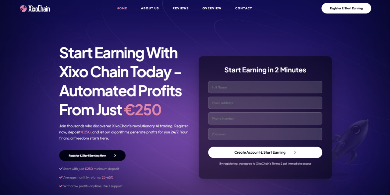 XixoChain Earnings Dashboard